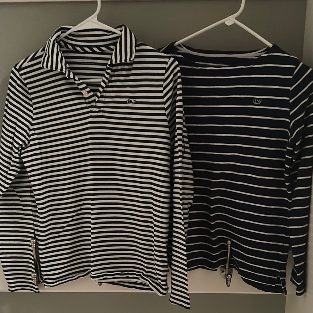 2 Woman’s Small Vineyard Vines  Striped Long Sleeve Tops